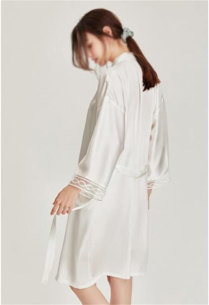 ZAVAQES] シルクパジャマスーツ女性の春と秋のツーピース分割長袖桑